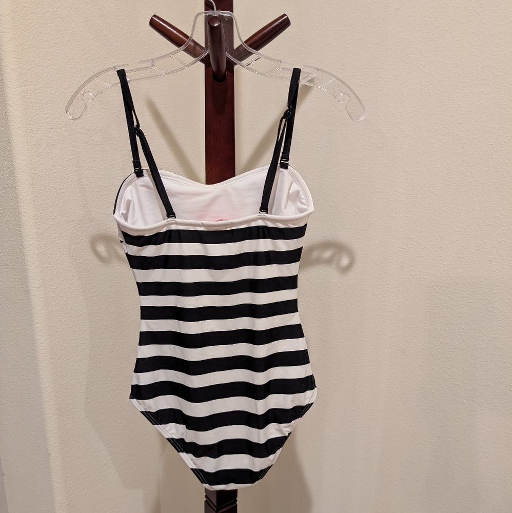 Barbie "unique vintage" black/white stripe swimsuit, size S - NEW - Picture 2 of 8